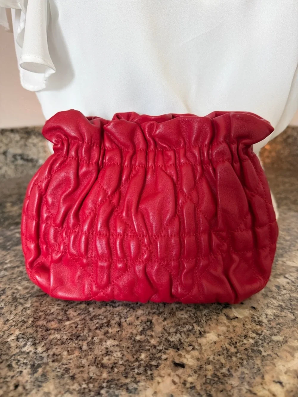 Christian Dior Red Gaufre Cannage Delices Mini Bag - Picture 14 of 14